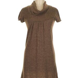 Love Delirious Los Angeles Brown Cowl Neck Sweater Casual Dress